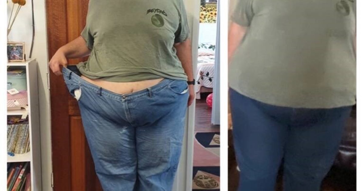 Picture of before and after weight loss of Client JD