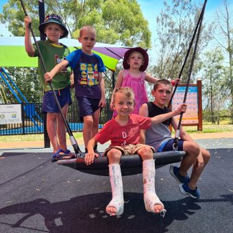5 children on a swing NDIS